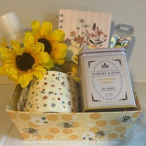 Chamomile Herbal Tea Gift Set - Yellow Floral